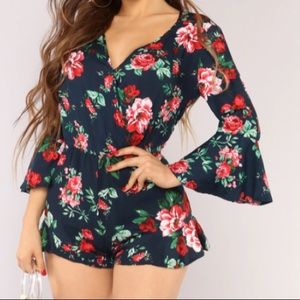 Fashion Nova Flower Shop Romper